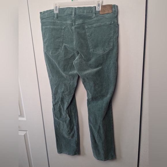 POLO RALPH LAUREN Corduroy Men Straight Leg Pant Size 38/32 Blue/Green Color - Picture 7 of 14